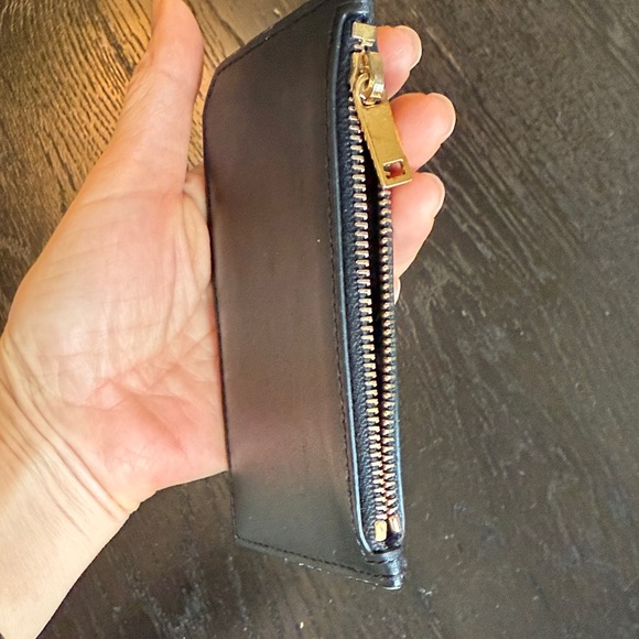 Saint Laurent Black Card Holder with Gold Zipper - Picture 4 of 4